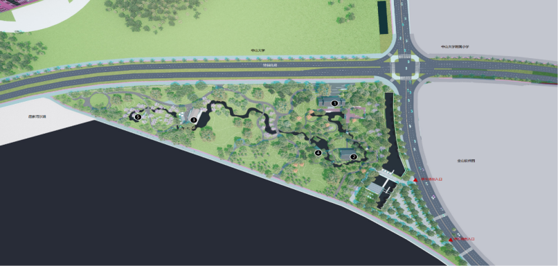 校长公园总平面图。