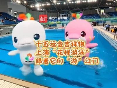 AI视频｜十五运会吉祥物上演“花样游泳”，跟着它们“游”江门