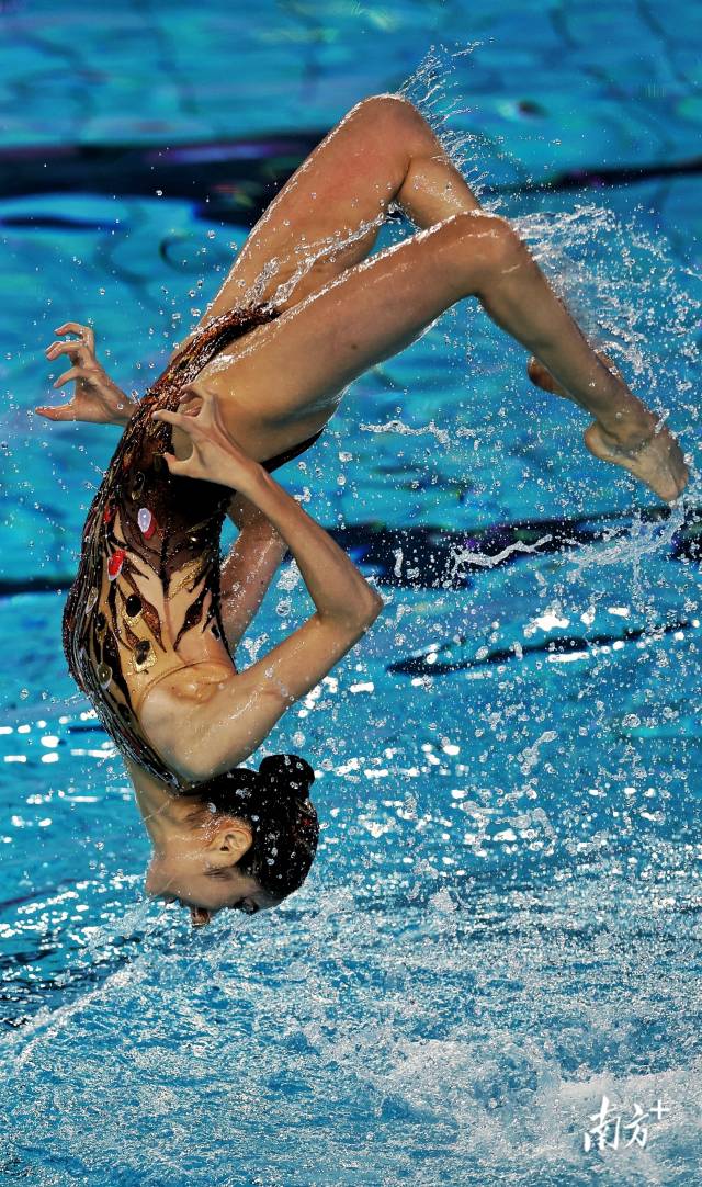 花豹出水勇夺金牌！广东队斩获十五运会花样游泳女子双人项目冠军