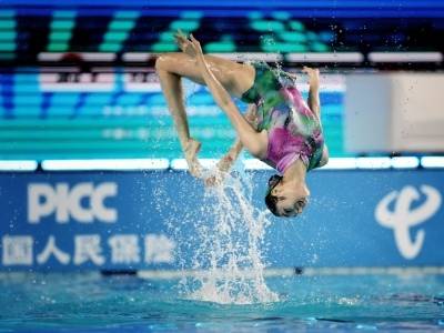 十五运会“首秀”暂列第一，花游奥运冠军姐妹花亮相江门赛区