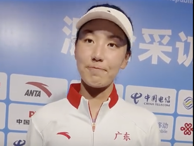 王欣瑜：横琴的网球赛场给了我很难忘的回忆