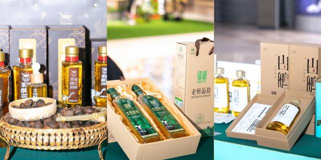 部分河源山茶油产品。