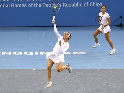 广东网球队女双摘银，王欣瑜袁悦组合憾负四川队
