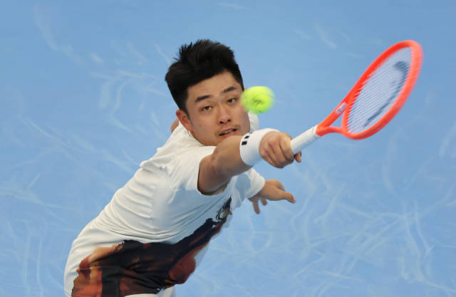 图集 | 全运会网球男单决赛，浙江队吴易昺夺冠