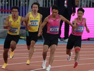 十五运会男子4×100米第四！广东队施君豪接棒“苏神”