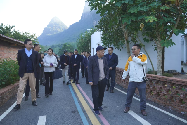 11月24日，参加学术会议的专家学者们调研梅子寨