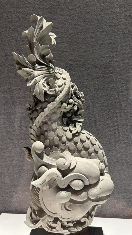 广式砖雕  《金鳌献瑞》  作者：何世良  广州 （特邀参展）