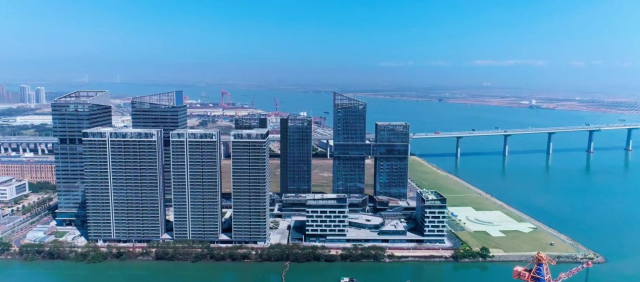 湾区未来科技城园区坐落于翠亨新区马鞍岛。（受访者供图）