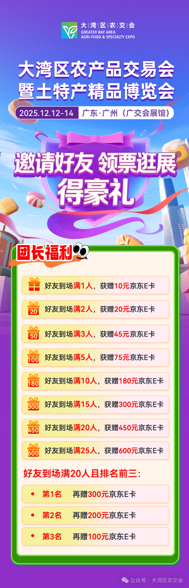 大湾区农交会“媒体+”放好礼！邀友逛展，京东E卡轻松拿