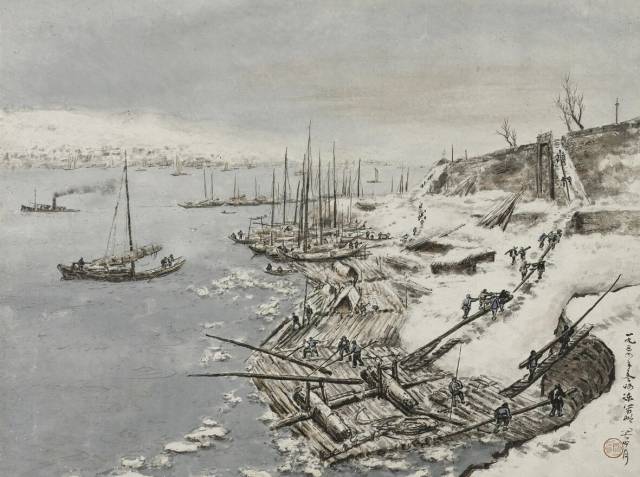 汉水解冻之一 关山月 1954年 深圳市关山月美术馆藏 汉水解冻之一 关山月 1954年 深圳市关山月美术馆藏