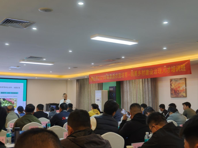 广东农村研究院副院长万忠讲解乡村治理产业经济建设。  