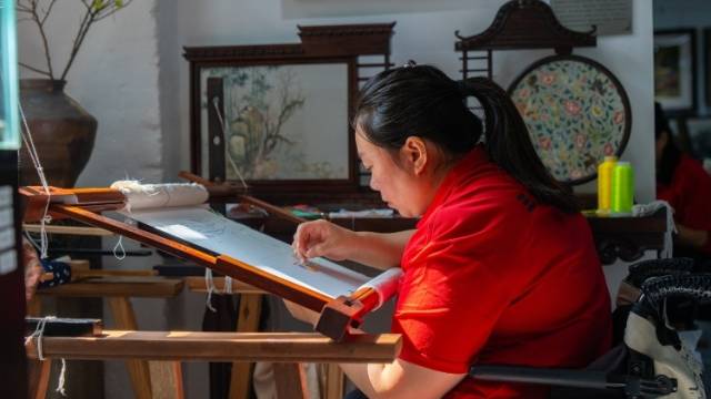 轮椅上“绣”出多彩人生：退役运动员潘燕飞的另一个赛场