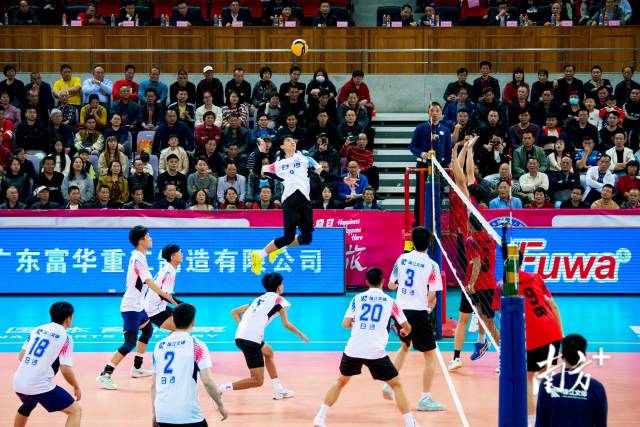 2024-2025台山侨乡男子九人排球赛（侨VA）决赛现场。台山市文化广电旅游体育局供图