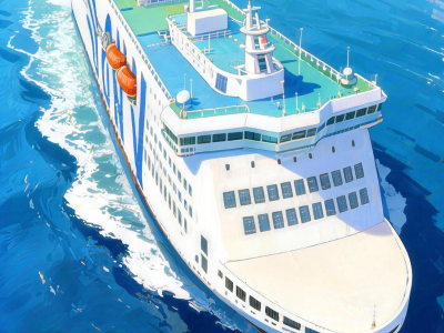 我国首艘自主研制双燃料客滚船在南沙交付 | AI画时景