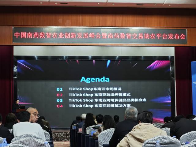 TikTok（抖音国际版）代表分享跨境电商助力南药出海的新视野与新渠道分析。