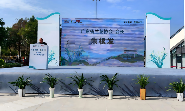 中国花卉协会兰花分会会长、广东省兰花协会会长朱根发