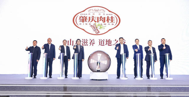 在2025中国南药食养产业大会上，肇庆肉桂logo发布。