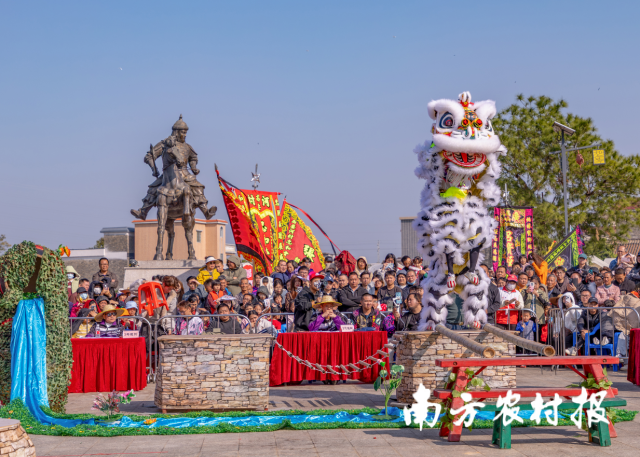 鹤山首届乡村（鲜卑古村）狮王争霸赛现场。