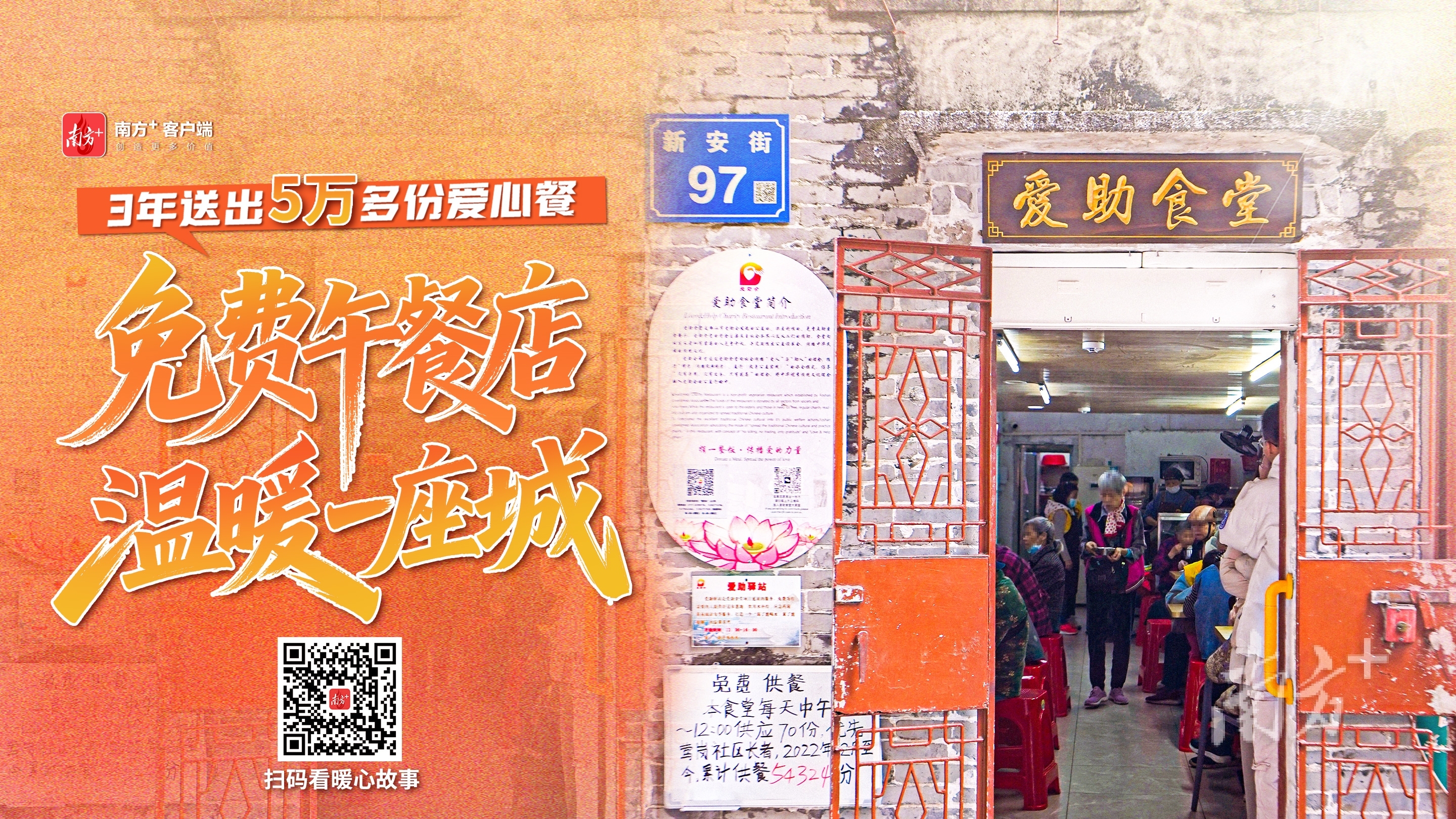 小巷里的五万多份免费午餐。戴嘉信 摄