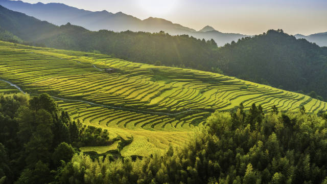 广东清远连山梯田。