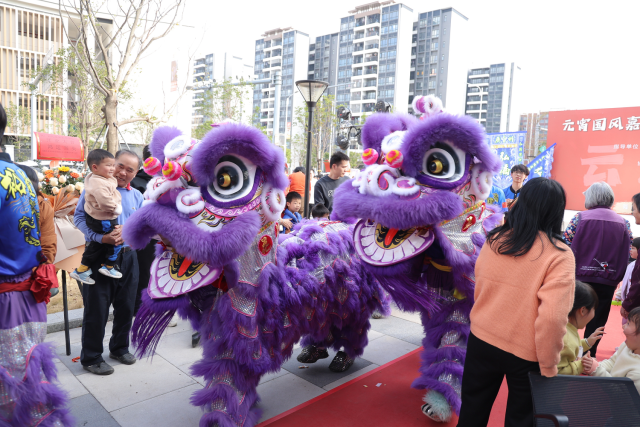 醒狮贺岁是每年“村晚”必不可少的节目。