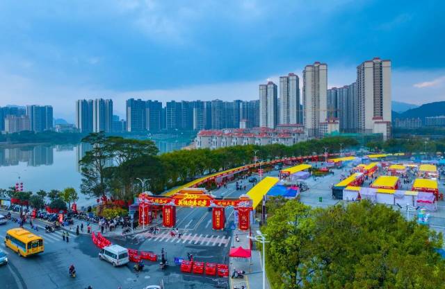 往年的英德迎春花市。资料图