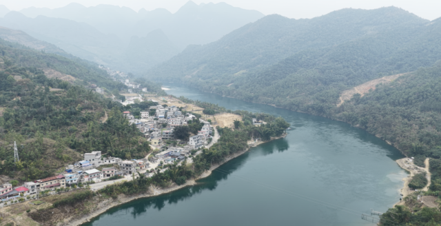 坝盘村航拍图。