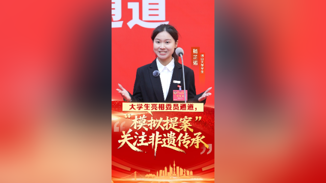 视频｜佛山大学生亮相委员通道，“模拟提案”关注非遗传承