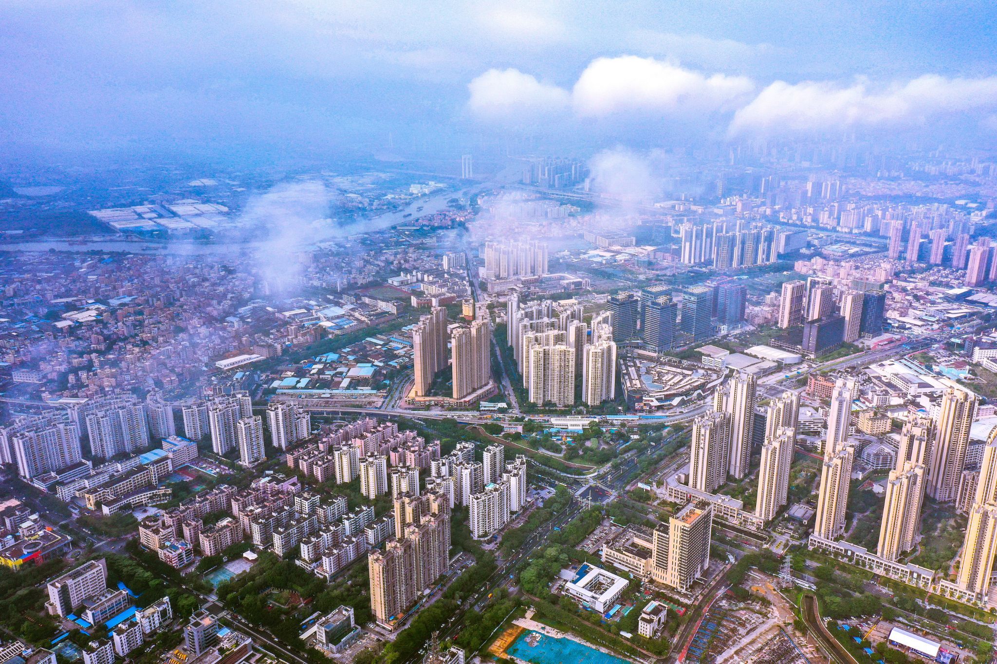 桂城是南海中心城区，人口集聚。&nbsp; 桂城宣办供图