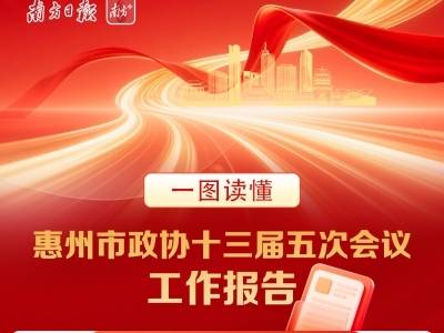 如何为“十五五”出谋献策？一图读懂惠州市政协十三届五次会议工作报告
