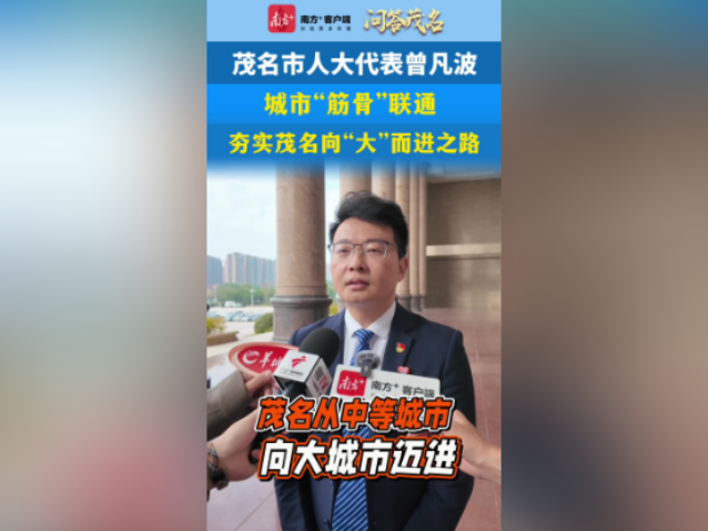 问答茂名｜曾凡波：城市“筋骨”联通 夯实茂名向“大”而进之路