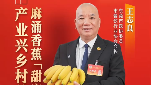 市政协委员王志良：麻涌香蕉“甜蜜蜜”，产业兴乡村美丨广货行天下·东莞推荐官
