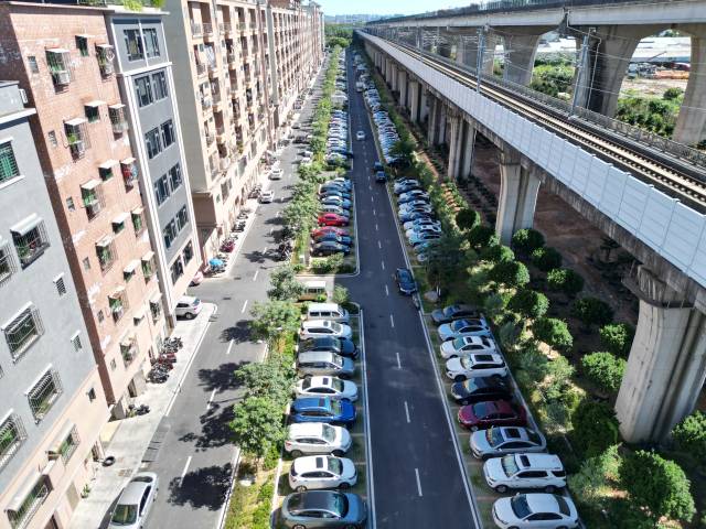 沙田镇利用桥底空间新增公共停车位。