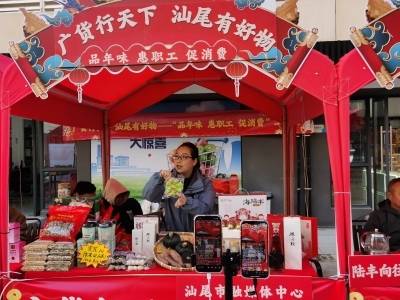 广货行天下·汕尾有好物｜汕尾市总工会把年货摊位搬到一线劳动者身边