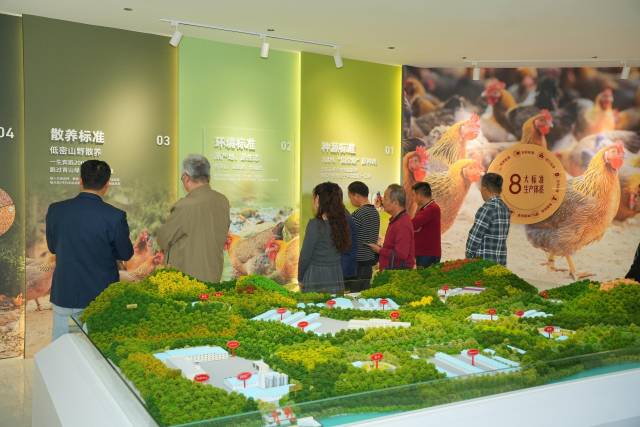 学员在广东天农生态食品有限公司展厅进行参观