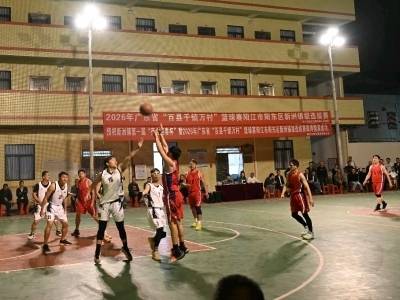 新洲镇首届“商会迎春杯”篮球赛暨省“百县千镇万村”选拔赛火热开幕
