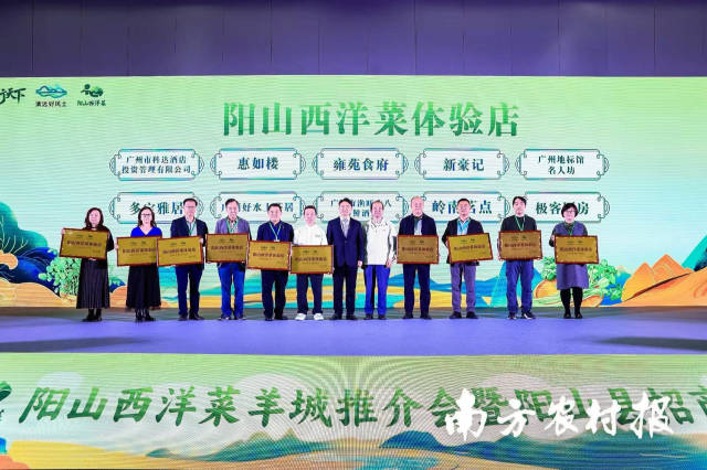 “阳山西洋菜体验店”授牌仪式