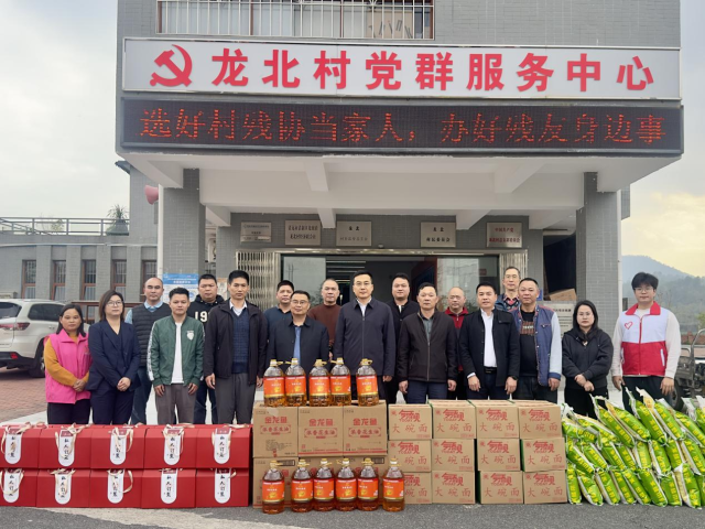 龙颈镇龙颈片区春节慰问物资发放