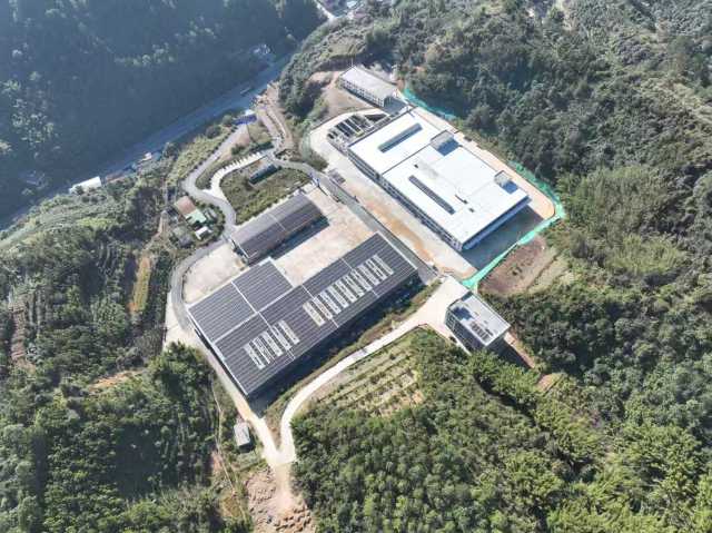 屠宰场鸟瞰图。