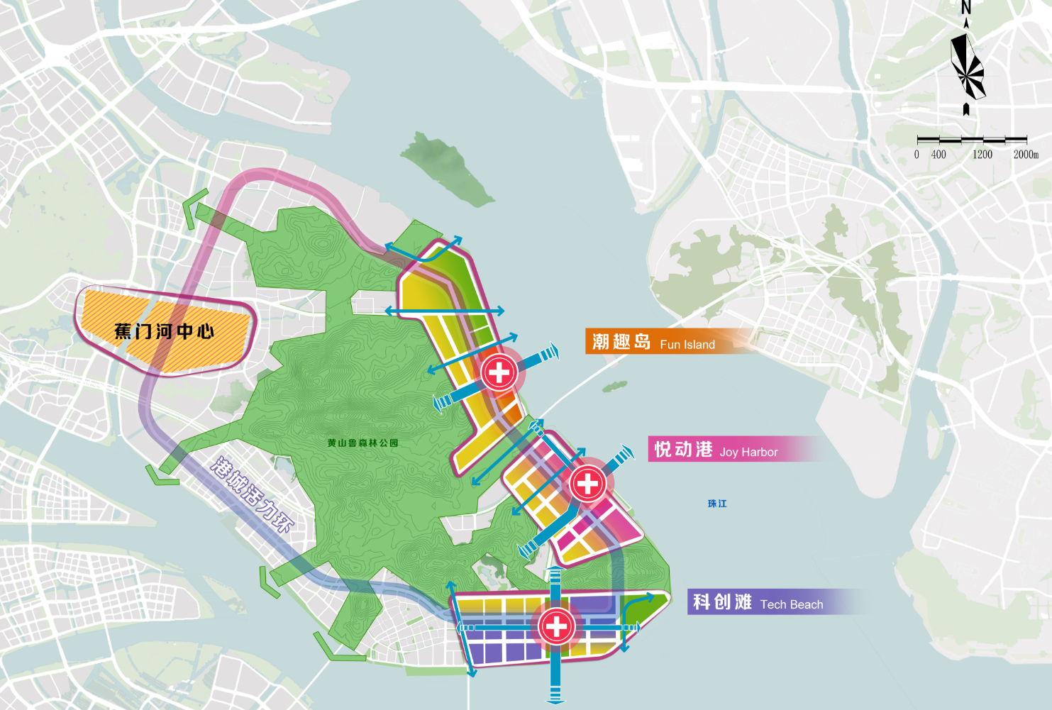 超节点、海潮新升|南沙湾城市设计国际竞赛专业组方案④_南方+_南方plus