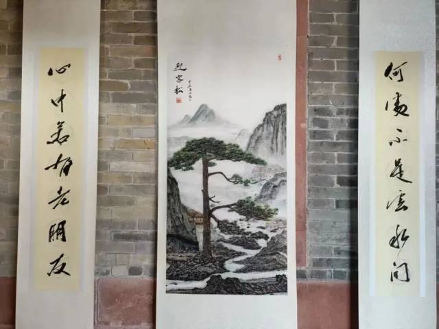 南社欢迎您 135x68cm 国画山水