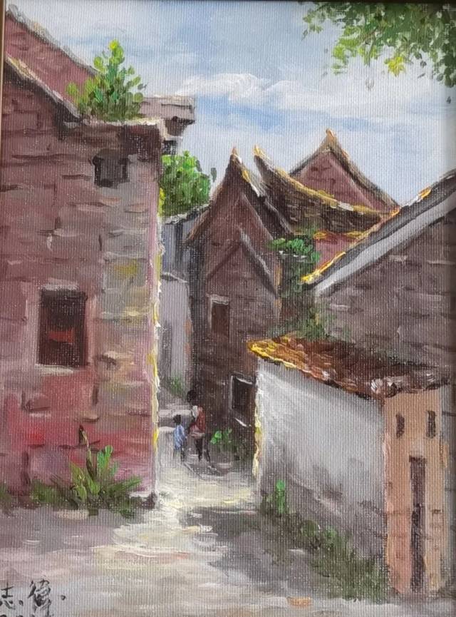 张志伟《南社景区之一》24X18cm