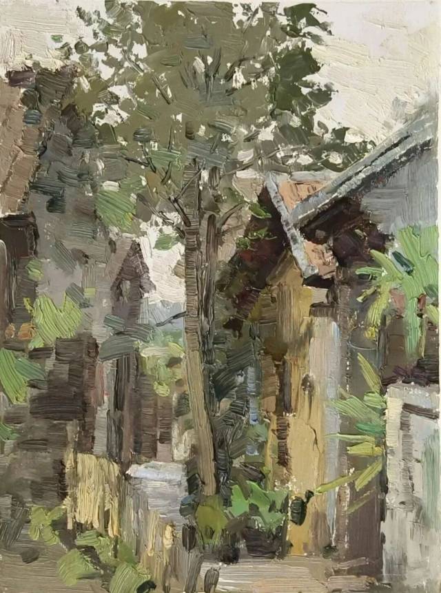 《南社古村写生》之一，24×30cm2025