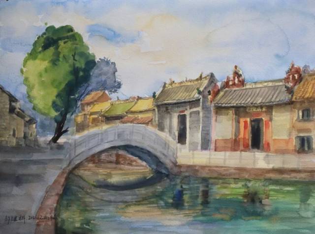 《古村》水彩 36×48cm  2025