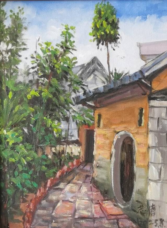 张志伟《南社景区之二》24X18cm