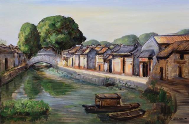 《南社风情》油画 81×54cm 2025