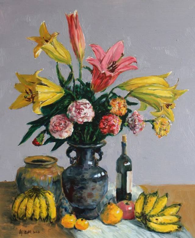 《 有家乡香蕉的静物 》油画50×60cm 2026