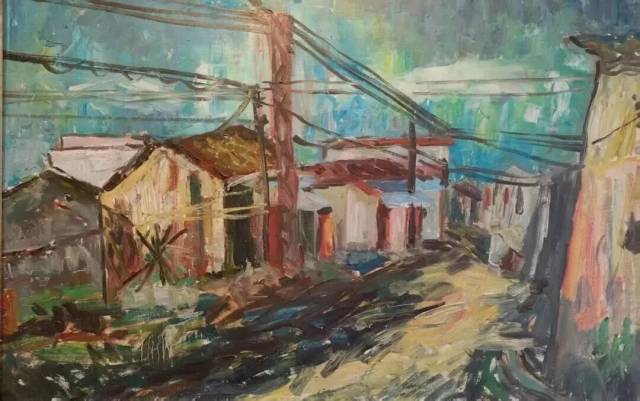 《遗忘的农村》60x80cm 油画 2017年1月