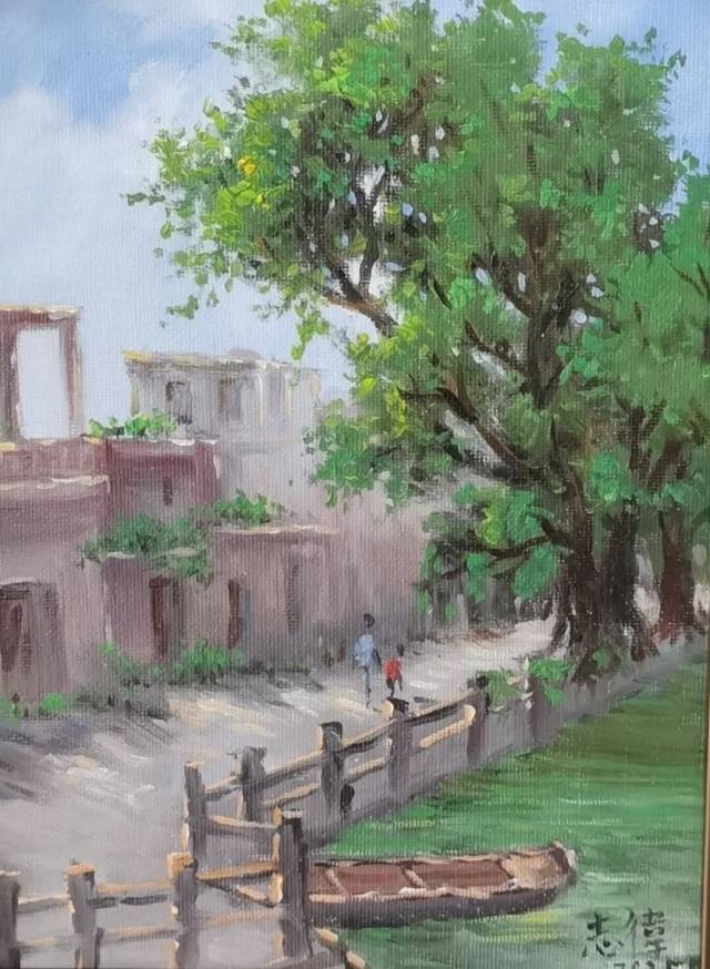 张志伟《南社景区之五》24X18cm