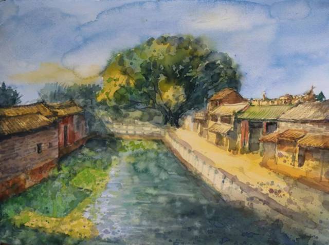 《朝阳》水彩 36×48cm 2025